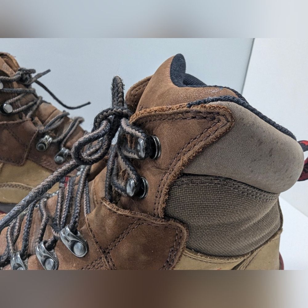 Red Wing leather brown steel toe waterproof work construction boots size 8.5 - Picture 7 of 16